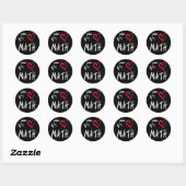 Sticker Rond J'aime les maths (Feuille)
