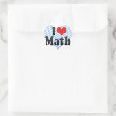 Sticker Rond J'aime les maths (Sac)