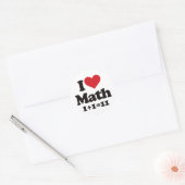 Sticker Rond J'Aime Les Maths ! (Enveloppe)