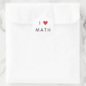 Sticker Rond J'aime les maths cardiaques (Sac)