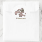 Sticker Rond J'aime les noix (Sac)