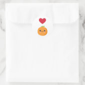 Sticker Rond J'aime les oranges (Sac)