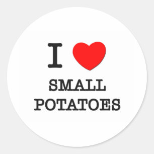 Sticker Rond J'Aime Les Petites Pommes De Terre