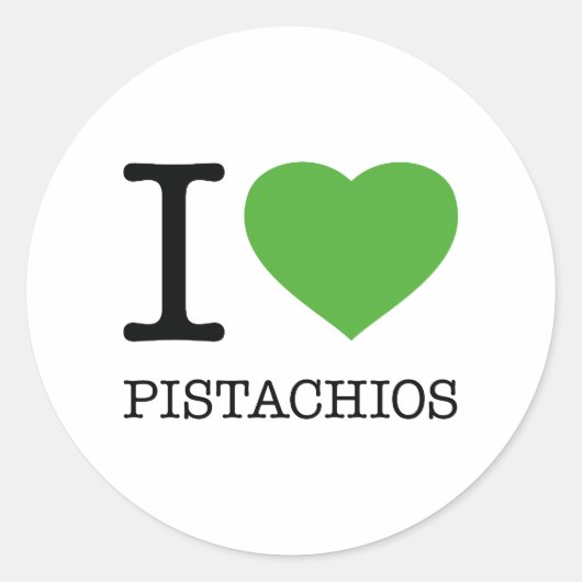 STICKER ROND J'AIME LES PISTACHIOS (Devant)
