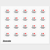 Sticker Rond J'Aime Les Planchers De Bois Franc (Feuille)