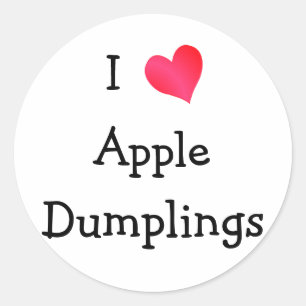 Sticker Rond J'Aime Les Plongées De Pomme