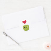 Sticker Rond J'aime les pommes (Enveloppe)