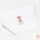Sticker Rond J'Aime Les Poulets ! (Enveloppe)
