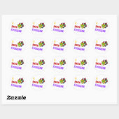Sticker Rond J'aime les puzzles (Feuille)