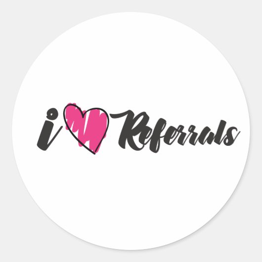 Sticker Rond J'aime les références (Devant)