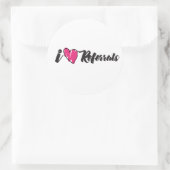 Sticker Rond J'aime les références (Sac)