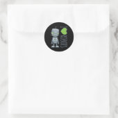 Sticker Rond J'aime les robots (Sac)