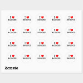 Sticker Rond J'aime les robots (Feuille)
