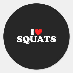 Sticker Rond J'Aime Les Squats De Gymnase