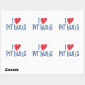 Sticker Rond J'Aime Les Taureaux (Feuille)