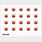 Sticker Rond J'aime les tomates (Feuille)