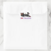 Sticker Rond J'aime les trains (Sac)