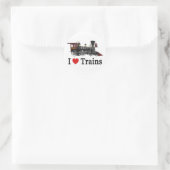Sticker Rond J'aime les trains (Sac)
