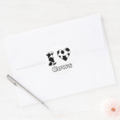 Sticker Rond J'aime les vaches (Enveloppe)