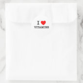 Sticker Rond J'aime les vitamines (Sac)