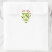 Sticker Rond J'aime les zombies (Sac)
