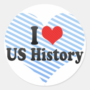 Sticker Rond J'aime l'histoire américaine