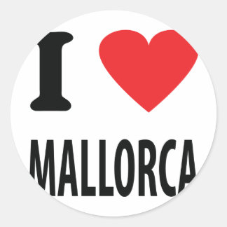 Sticker Rond J'aime l'icône de Majorque