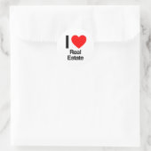 Sticker Rond j'aime l'immobilier (Sac)