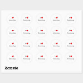 Sticker Rond J'aime l'immunologie (Feuille)