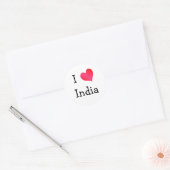 Sticker Rond J'aime l'Inde (Enveloppe)