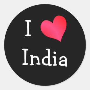 Sticker Rond J'aime l'Inde