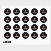 Sticker Rond J'aime l'Iran (Feuille)