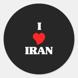 Sticker Rond J'aime l'Iran