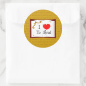 Sticker Rond J'Aime Lire (Sac)