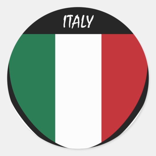 Sticker Rond J'aime l'Italie (Devant)
