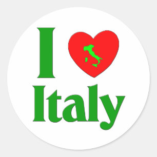 Sticker Rond J'aime l'Italie