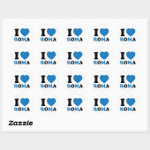 Sticker Rond J'aime l'Italie (Feuille)