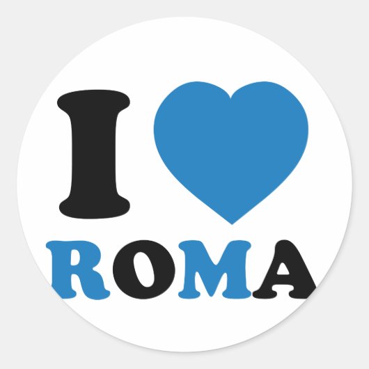 Sticker Rond J'aime l'Italie (Devant)