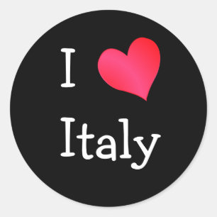 Sticker Rond J'aime l'Italie