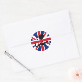 Sticker Rond J'aime Londres (Enveloppe)