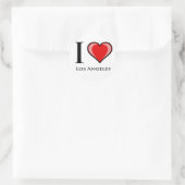 Sticker Rond J'aime Los Angeles (Sac)