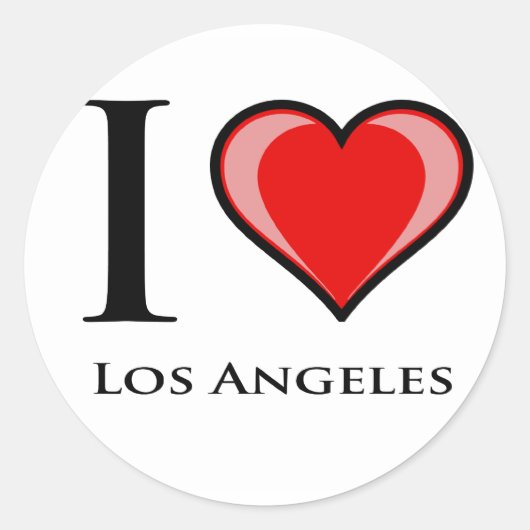 Sticker Rond J'aime Los Angeles (Devant)