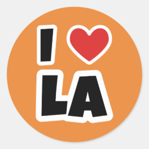 Sticker Rond J'aime Los Angeles