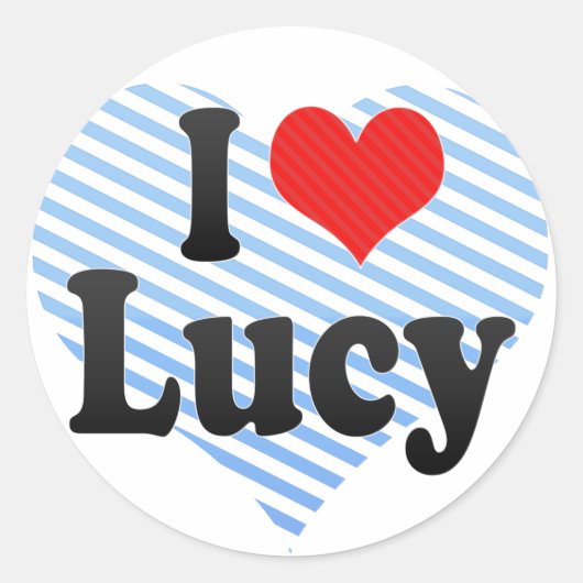 Sticker Rond J'Aime Lucy (Devant)