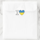 Sticker Rond J'aime l'Ukraine (Sac)