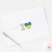 Sticker Rond J'aime l'Ukraine (Enveloppe)