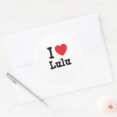 Sticker Rond J'aime Lulu coeur T-shirt (Enveloppe)