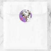 Sticker Rond J'aime ma dalmate (Sac)