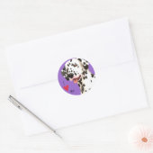 Sticker Rond J'aime ma dalmate (Enveloppe)