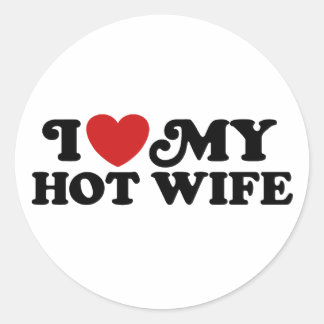 Sticker Rond J'Aime Ma Femme Chaude